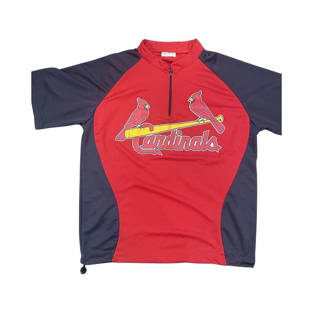 Match Up St. Louis Cardinals Baseball 1/4 Zip MLB Pullover Shirt Men's XL